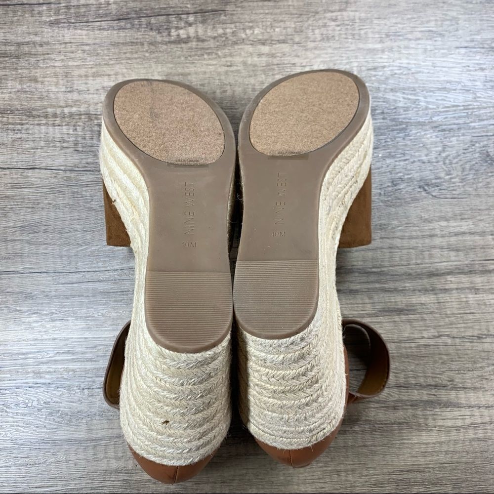 ‎Nine West~”Adell8” Women’s Brown Jute Wedge Heel Sandal~Size 10M~NWOT - Picture 8 of 9